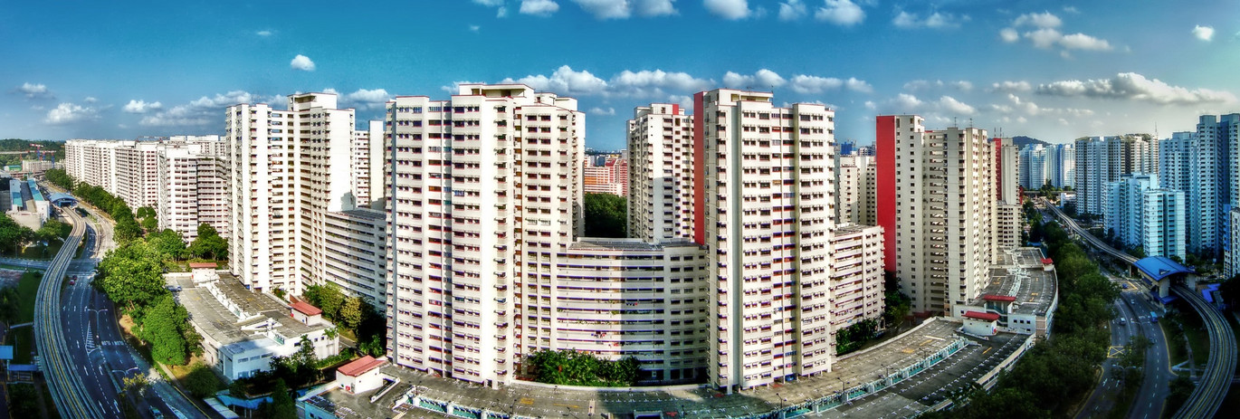 Housing And Development Board Flats In Bukit Panjang Singapore - 20130131 Single-row Panorama