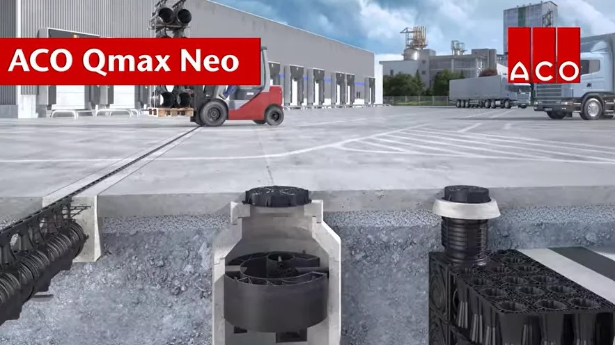 ACO DRAIN® Qmax Neo 300 | Slot channel for drainage and retention
